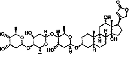 Gambar 3. Struktur Kimia Digoksin 
