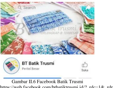 Gambar II.6 Facebook Batik Trusmi 