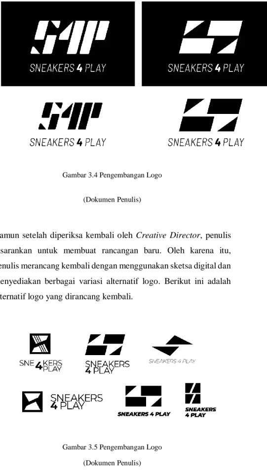 Gambar 3.5 Pengembangan Logo  (Dokumen Penulis) 