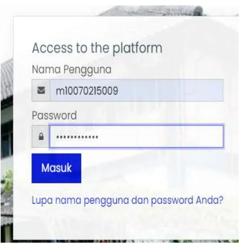 Gambar 2. Icon login Masuk LMS MOODLE 