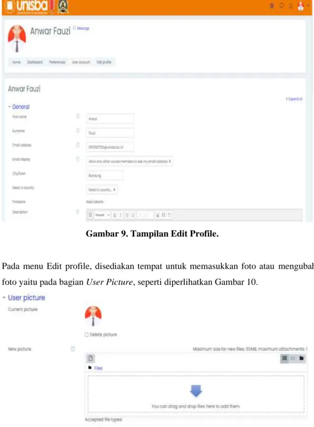 Gambar 9. Tampilan Edit Profile. 