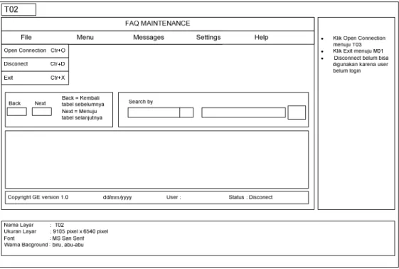 Gambar 3.18 Perancangan Antarmuka Menu Utama (Sebelum Login) 