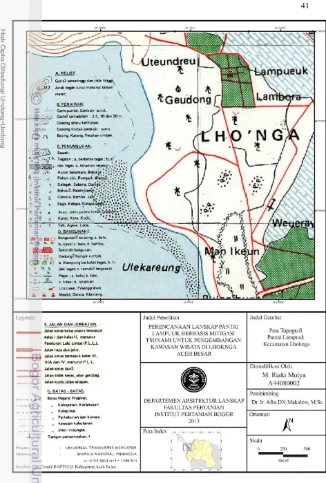 Gambar 22. Peta topografi Pantai Lampuuk 