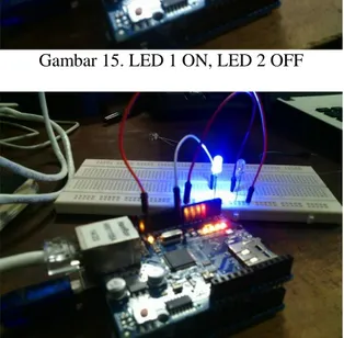 Gambar 16. LED 1 OFF, LED 2 ON.  SIMPULAN 