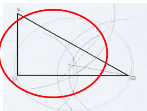 Gambar 7. Hasil kerja siswa yang tidak dapat melukis lingkaran luar segitiga 