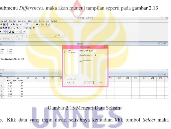 Gambar 2.13 Mencari Data Selisih 