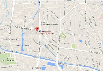 Gambar 3. 1 Peta lokasi Hotel Indonesia Kempinski Jakarta 