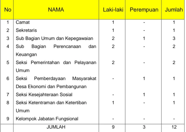Tabel  Personil  Perangkat  Daerah  Kecamatan  Singaparna  Berdasarkan  Gender 