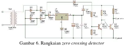 Gambar 6. Rangkaian zero crossing detector 