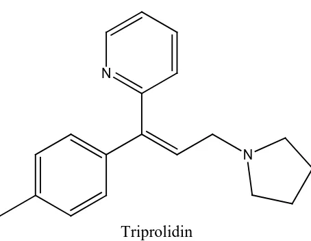 Gambar 2. Rumus struktur triprolidin 