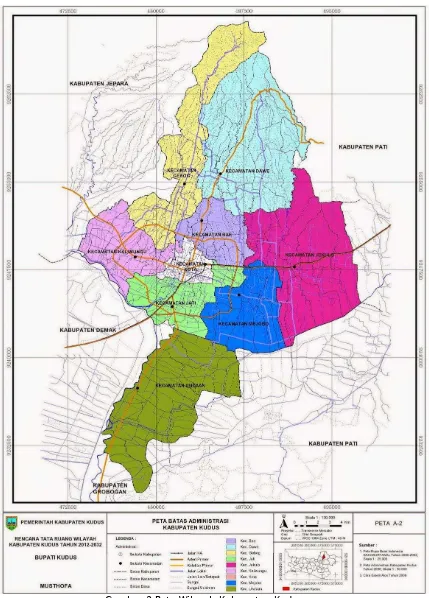 Gambar 2 Peta Wilayah Kabupaten Kudus 