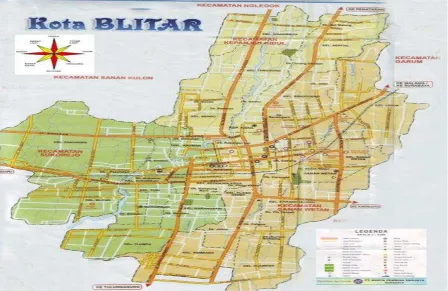 Gambar 2.1 Peta Kota Blitar 