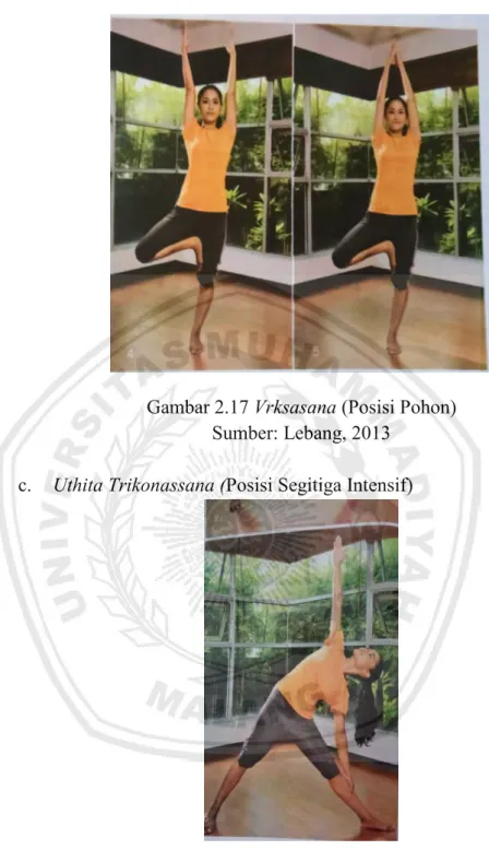 Gambar 2.17 Vrksasana (Posisi Pohon)  Sumber: Lebang, 2013 