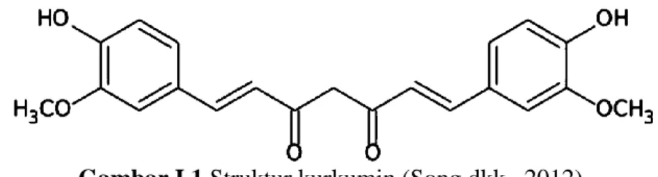 Gambar I.1 Struktur kurkumin (Song dkk., 2012) 