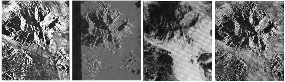 Gambar 2.18Citra Radar dan Citra Landsat, Gurun Pasir Mojave di Dekat Amboy California, Skala 1:310.000