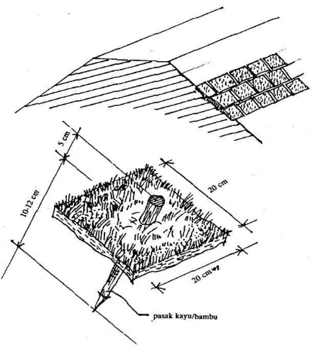 Gambar 7. Susunan Gebalan Rumput 