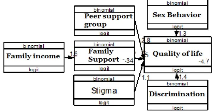 Figure 2. Structural model with estimation 