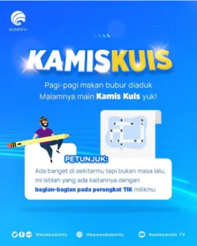 Gambar 3.18. Referensi Desain untuk Template #KamisKamusFilm  (https://twitter.com/kemkominfo/status/1352219005818290176) 