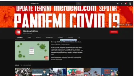 Gambar 2.2 Channel Youtube yang berisi video hasil karya Merdeka.com 