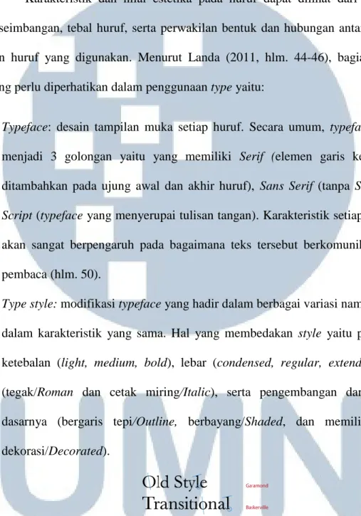 Gambar 2.9 Macam-macam Type Style