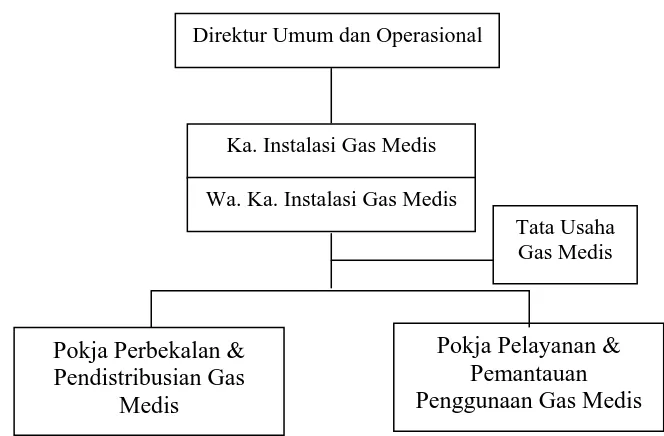 Gambar 3.4 Struktur Organisasi Instalasi Gas Medis RSUP H. Adam Malik 