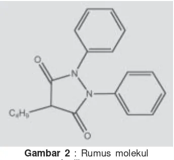 Gambar 1 :dan 263 nm (Dibern, 1978). Fenil-Rumus molekul metampiron