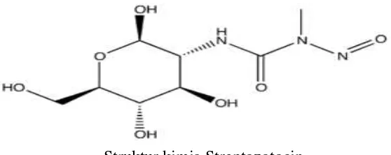 Gambar 3. Struktur kimia Streptozotocin 