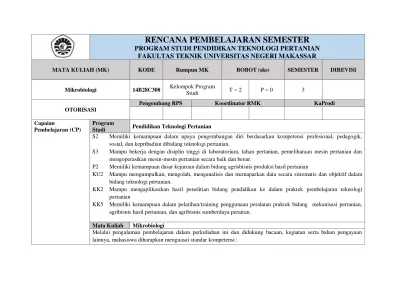 RENCANA PEMBELAJARAN SEMESTER PROGRAM STUDI PENDIDIKAN TEKNOLOGI ...