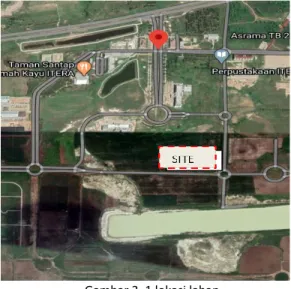 Gambar 3. 1 lokasi lahan  Sumber: Google maps 2019