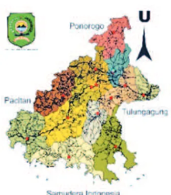 Gambar 3.1 Peta Kabupaten Trenggalek 