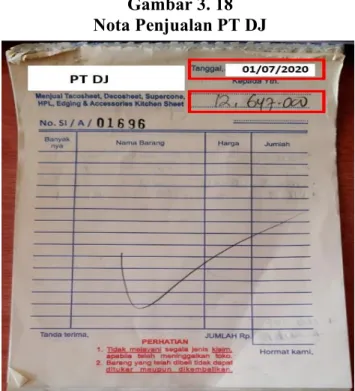 Gambar 3. 18  Nota Penjualan PT DJ 