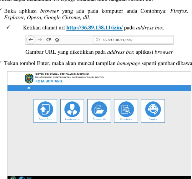 Gambar URL yang diketikkan pada address box aplikasi browser 