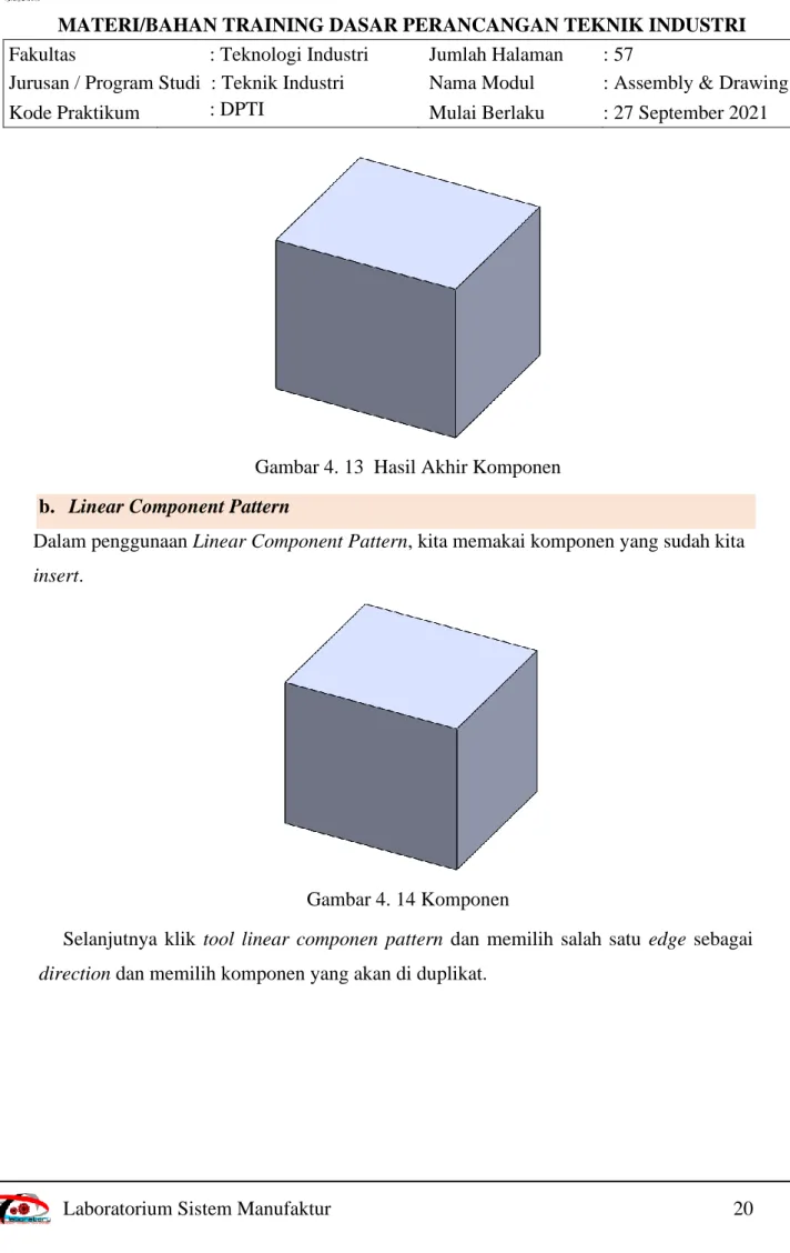 Gambar 4. 13  Hasil Akhir Komponen  b.  Linear Component Pattern 