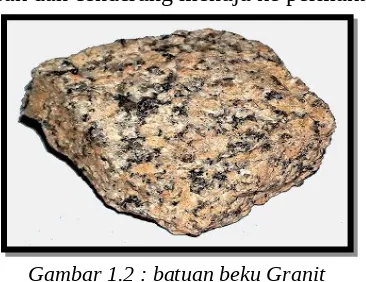 Gambar 1.2 : batuan beku Granit
