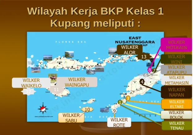 Gambar 2. Peta Wilayah Kerja Balai Karantina Pertanian Kelas  I Kupang 