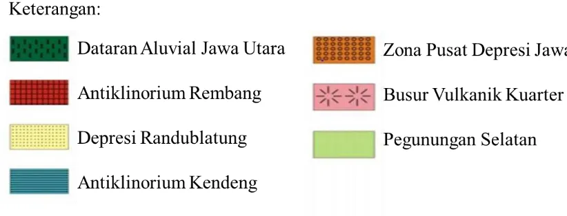Gambar 2.1. Peta Fisiografi Jawa Timur (Bemmelen, 1949).
