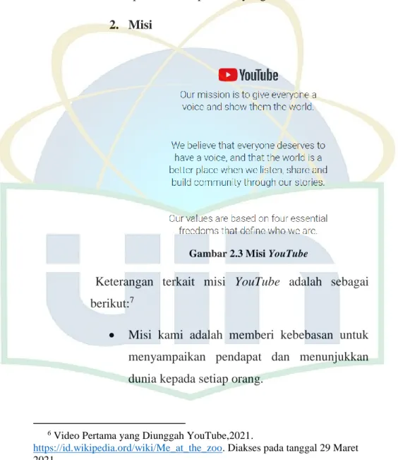 Gambar 2.3 Misi YouTube 