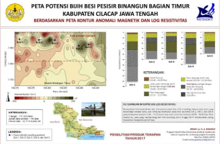 Gambar 11. Peta sebaran dan potensi bijih besi di kawasan Pesisir Timur Kecamatan Binangun 