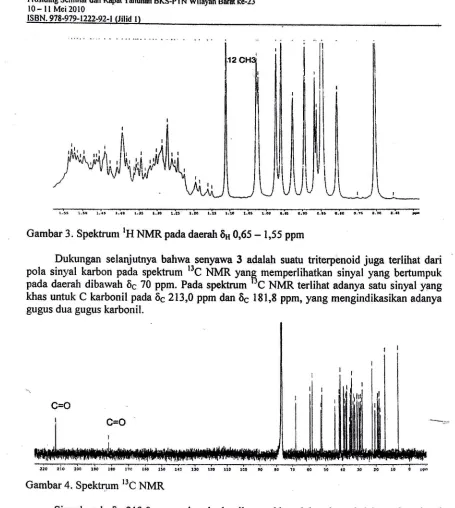 Gambar 3. Spektrum rH NMR pada daerah 6n 0,65 - 1,55 ppm