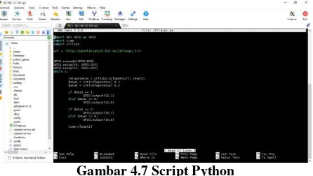 Gambar 4.7 Script Python 