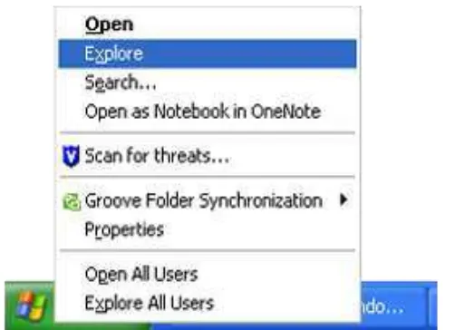Gambar 3.3. Menampilkan Windows Explorer 