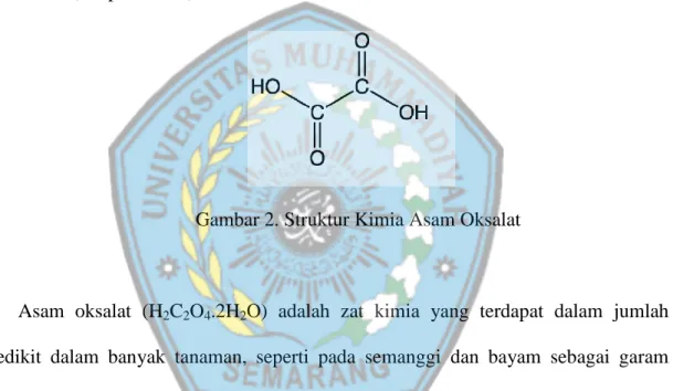 Gambar 2. Struktur Kimia Asam Oksalat 
