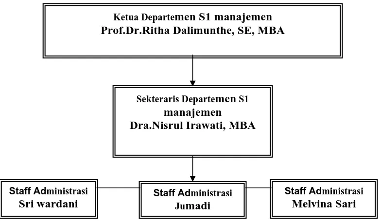 Gambar 2.1 Struktur Organisasi Departemen Manajemen Ekstensi   FE USU 