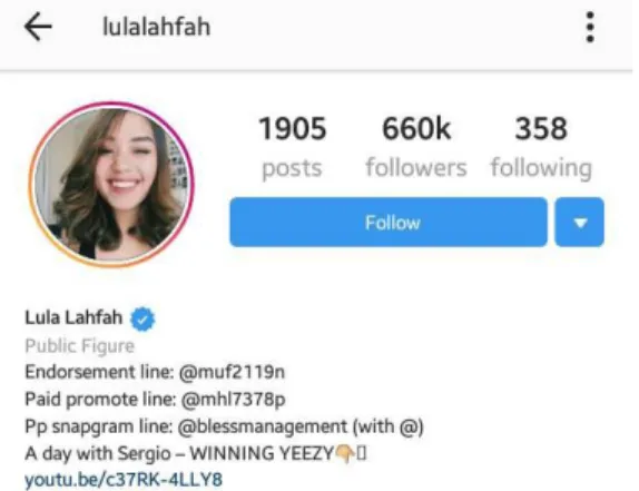 Gambar 1.9 : Instagram Lulalahfah 