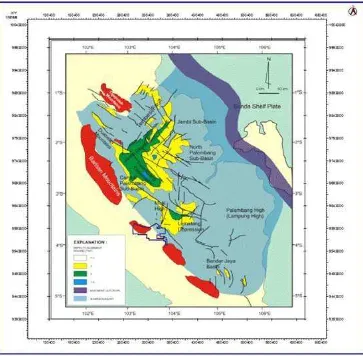 Figure. Three Main Sub-Basin in South Sumatra Basin