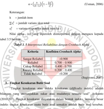 tabel 3.5 berikut:  