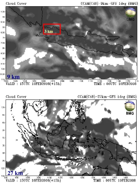 Gambar 14.  Pola tutupan awan citra satelit 