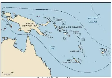 Gambar. 2.6. Peta Rumpun Melanesia. Sumber: http://asiapacific.anu.edu.au/people/_maps/Melanesia.jpg 