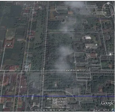 Gambar 2. Tempat Penelitian dengan Menggunakan Google Earth 