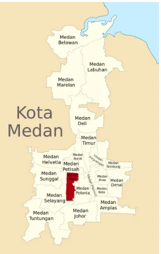 Gambar 2.1: Peta lokasi penelitian di  Kecamatan Medan 